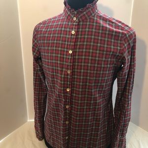 Plaid L/S Ruffle detailed shirt